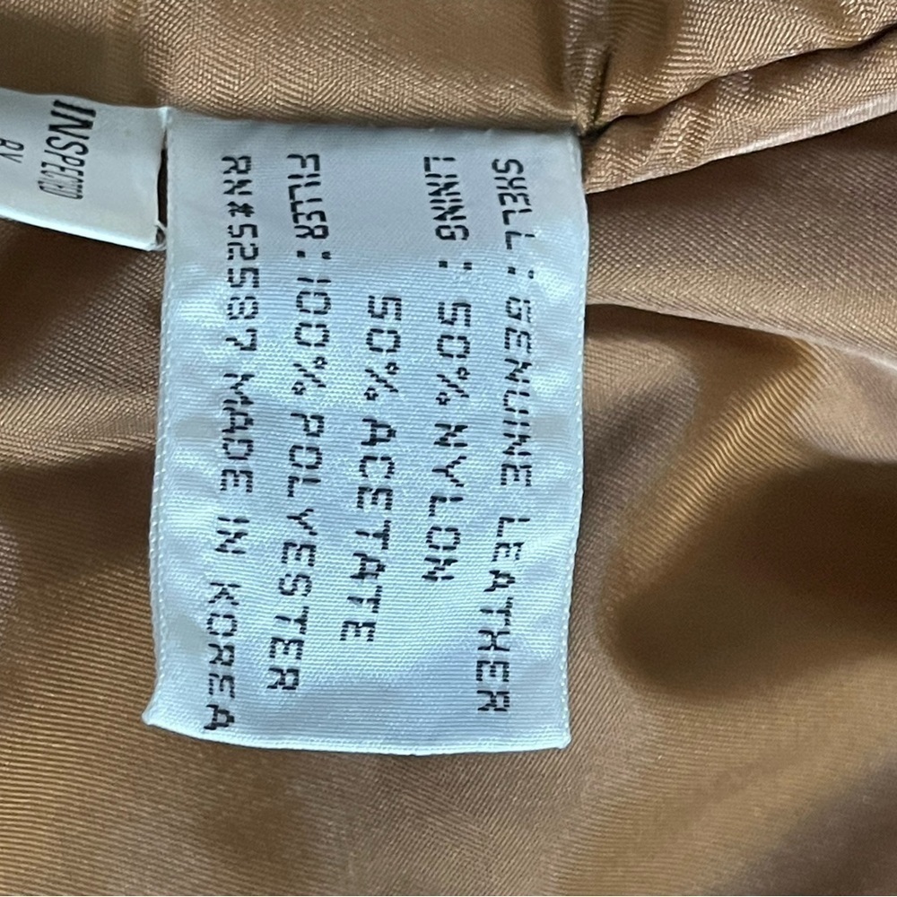 Vintage Bellavia Tan Leather Bomber Jacket - Picture 5 of 13